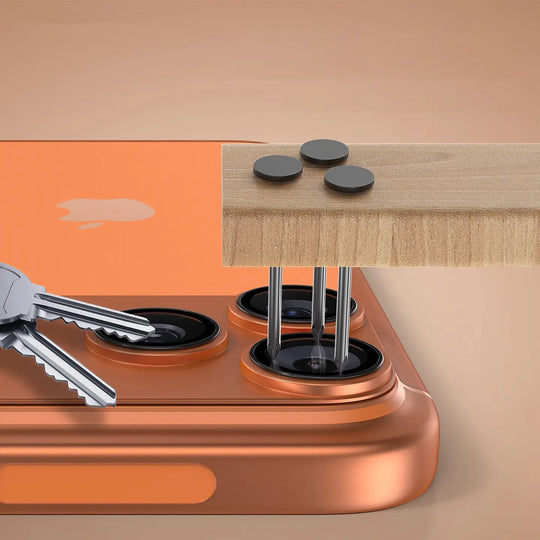 Protective metal camera lens guard accessory