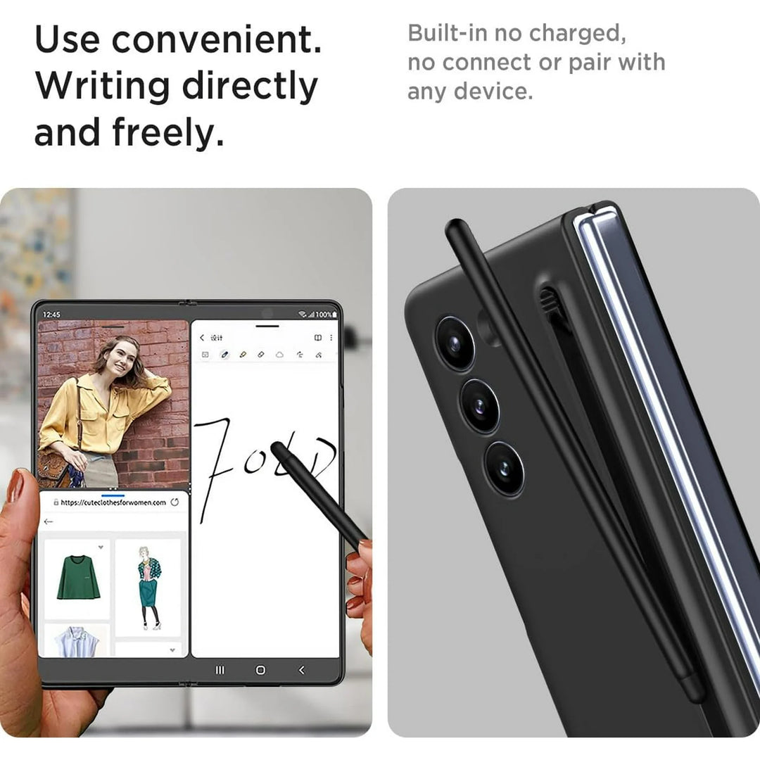 SAMSUNG GALAXY Z FOLD CASE: Ⓢ Pen With Built-in Front Glass.