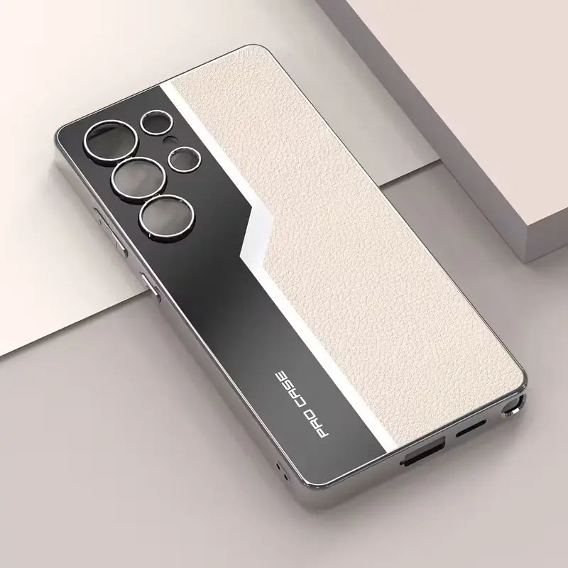 Luxury Electroplated Quilted Leather Mobile Case