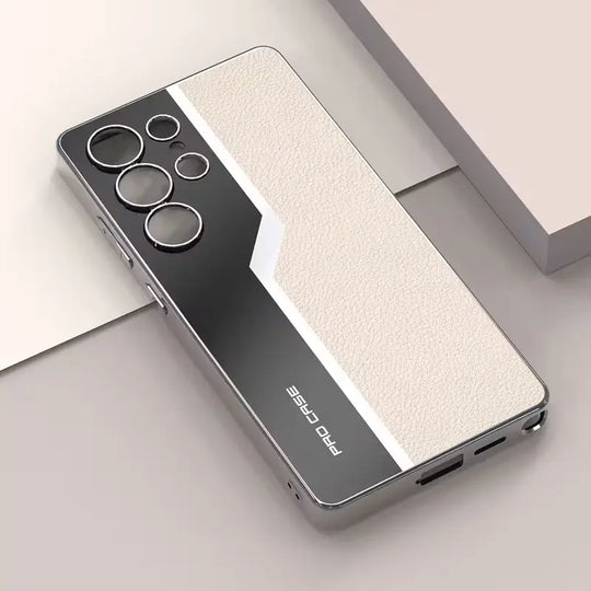 Luxury Electroplated Quilted Leather Mobile Case
