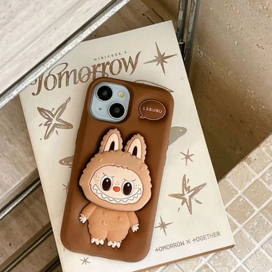 Silicone Labubu Cartoon Style iPhone Case