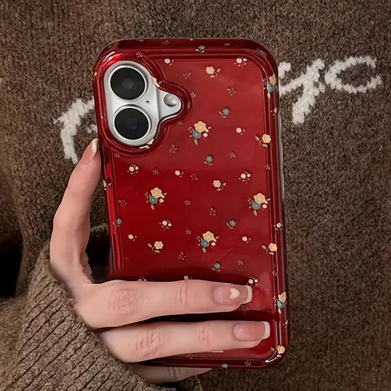 Scarlet Bloom – Elegant Flower iPhone Case
