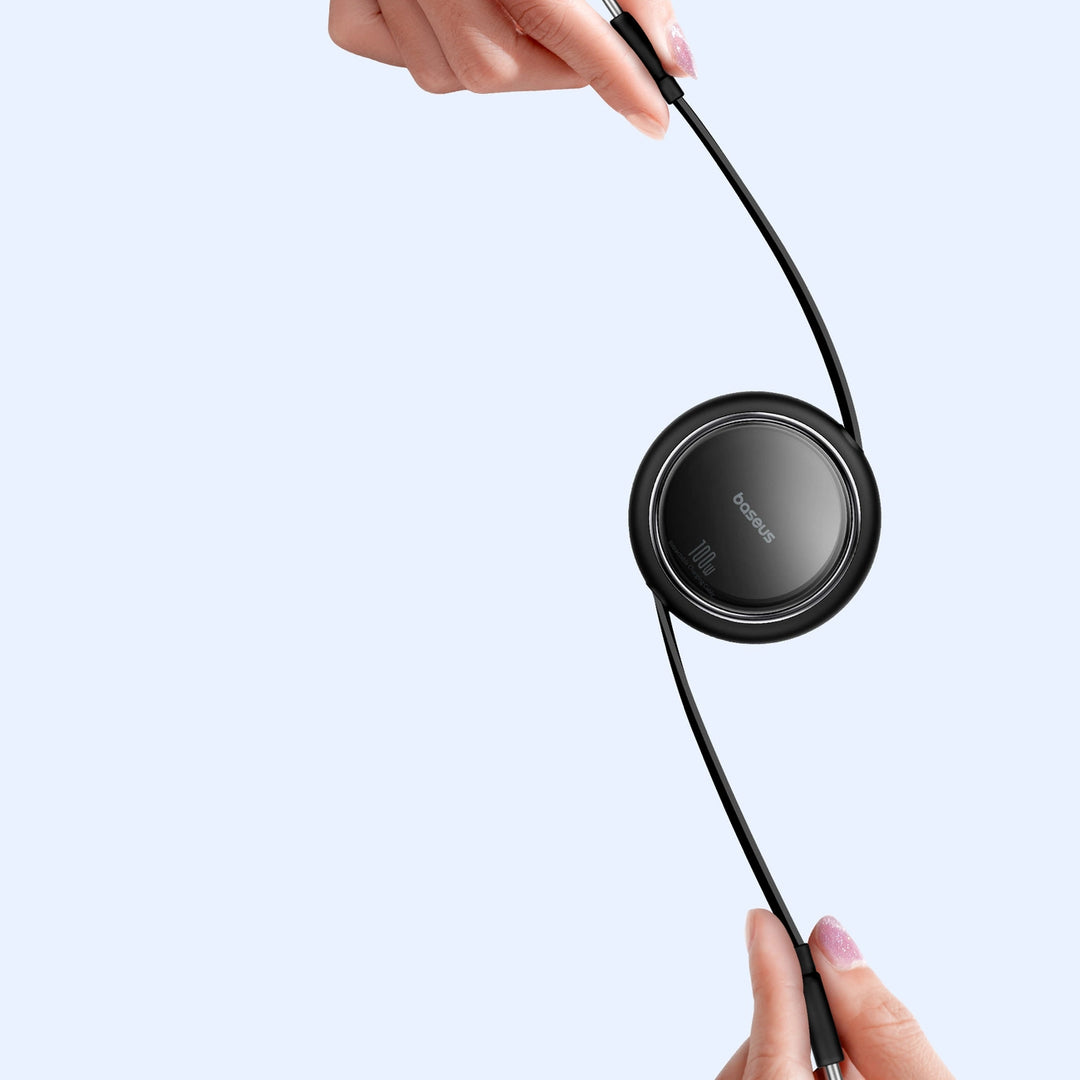 Baseus White 1m Retractable Cable - USB-C/Lightning, 20W