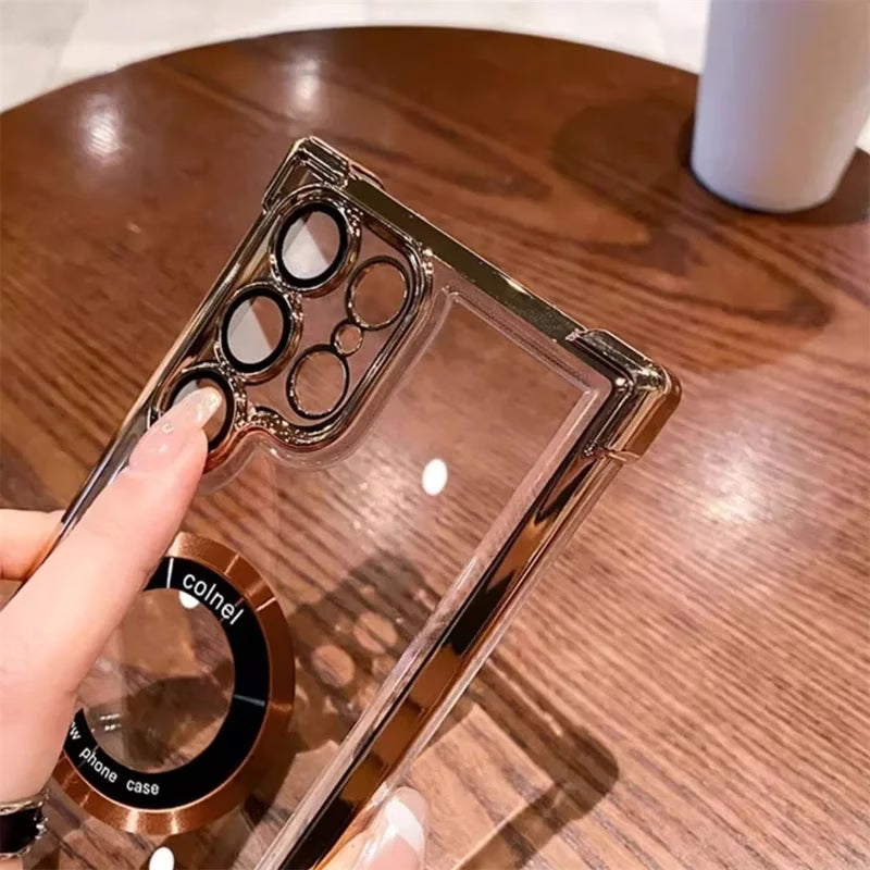 Air Armor Electroplated Magnetic Holder Case - Samsung