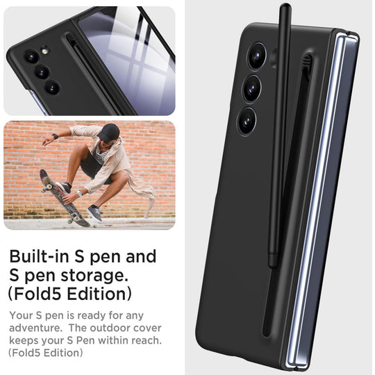 SAMSUNG GALAXY Z FOLD CASE: Ⓢ Pen With Built-in Front Glass.