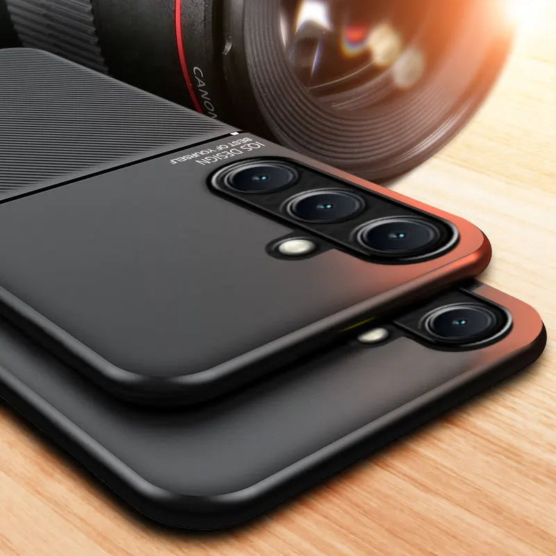 Shock-resistant leather case for Samsung Galaxy S25 Ultra