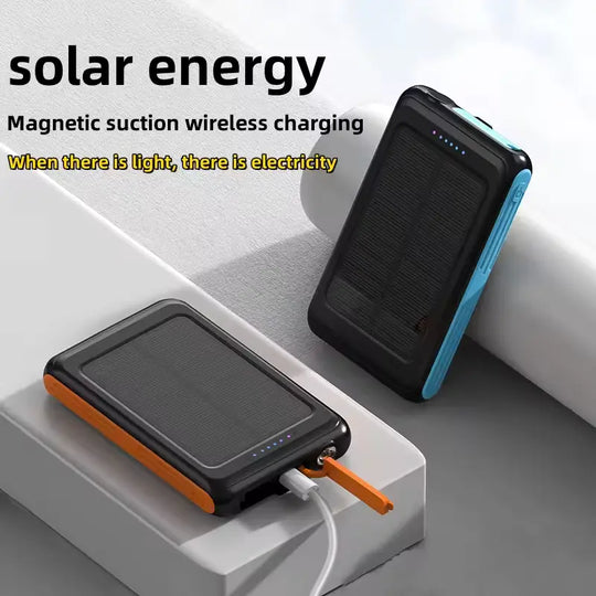 Wholesale 5000mAh Magnetic Wireless Solar Power Bank 15W.