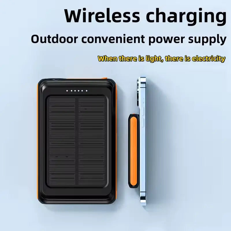 Wholesale 5000mAh Magnetic Wireless Solar Power Bank 15W.