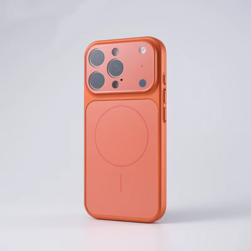 Magnetic Frosted Armor iPhone 17 Pro Max Case Orange