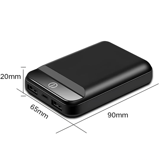 Compact 20000mAh Power Bank - High Capacity, Fast Charging Portable Charger.