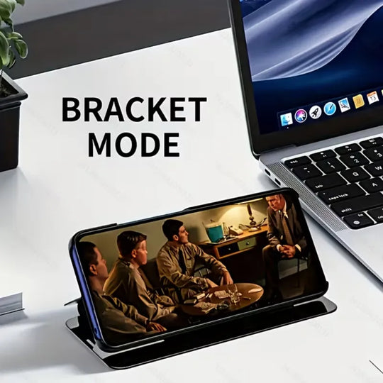 iPhone flip cover protecting screen from scratches and drops