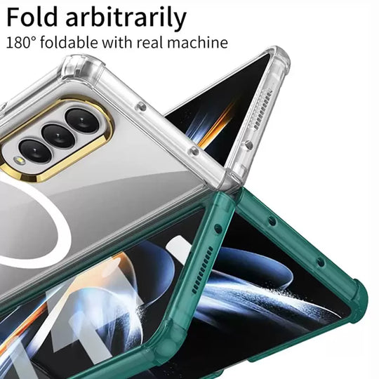 Galaxy Z Fold 4 CrystalMag Embedded Metal Ring Case.