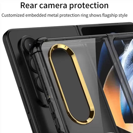 Galaxy Z Fold 4 CrystalMag Embedded Metal Ring Case.