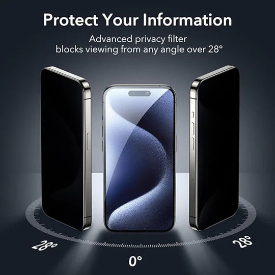 Premium Privacy Tempered Glass Screen Protector for iPhone.