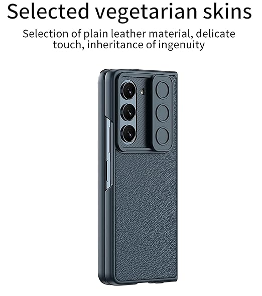 GKK Leather Shutter Case for Samsung Galaxy - Premium Full Coverage with Camera Protection