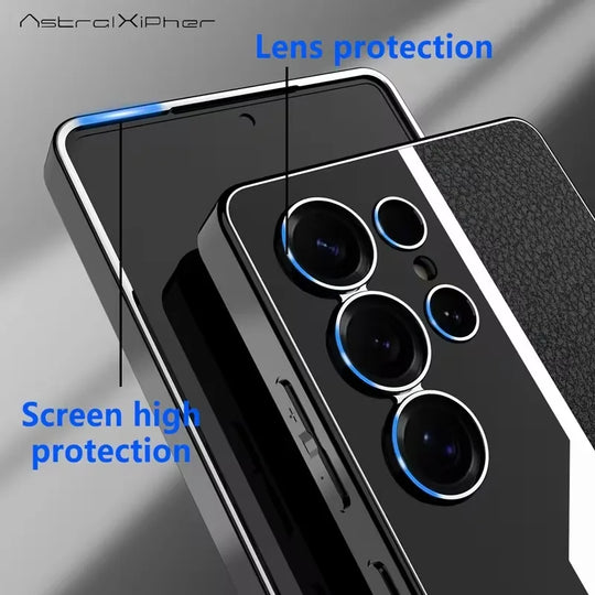 Luxury Electroplated Quilted Leather Mobile Case