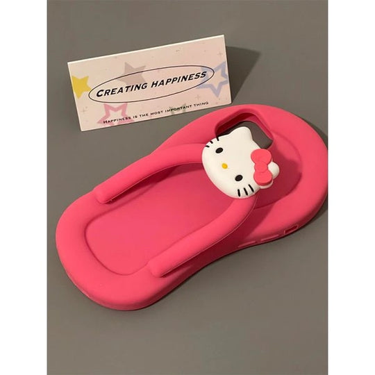 Cute Hello Kitty Phone Case- Easy Holder selfie Case.