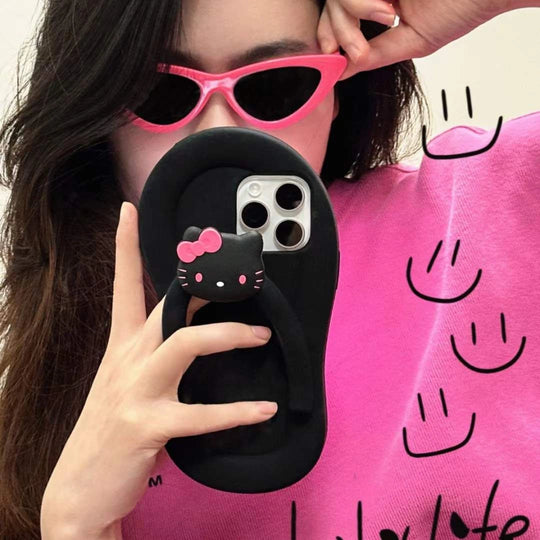 Cute Hello Kitty Phone Case- Easy Holder selfie Case.