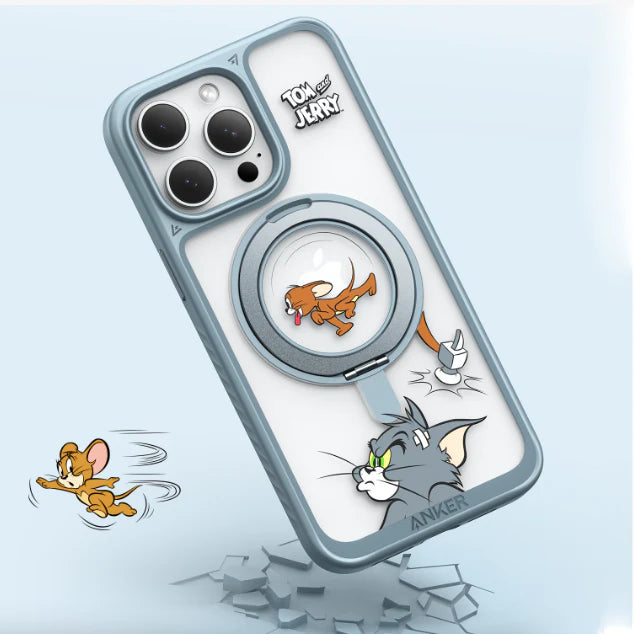 Playful Cartoon Ring Stand Case for iPhone.