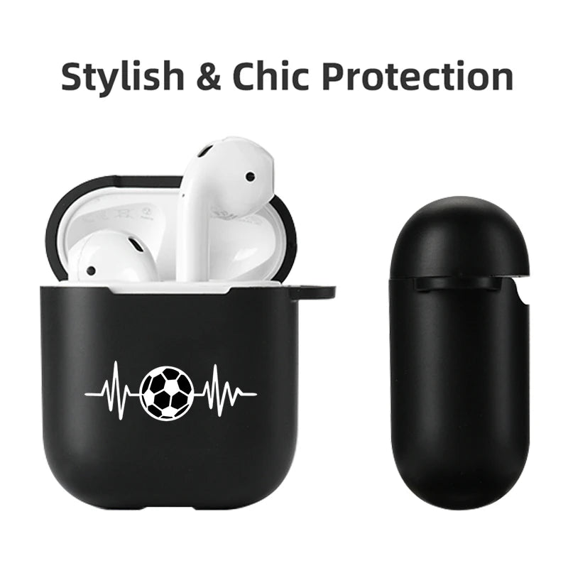 Soft Silicone Soccer Ball Case for Apple AirPods Pro 2/1/3.