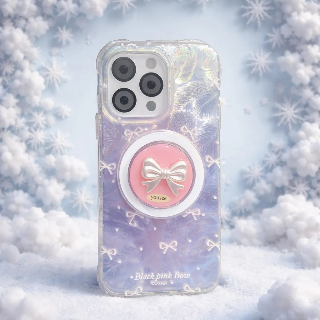 Crystal Feather Bow Grip Case