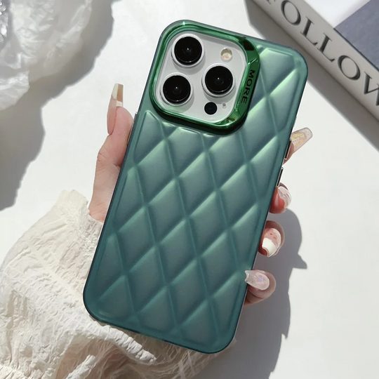 Solid Color Diamond Pattern Case