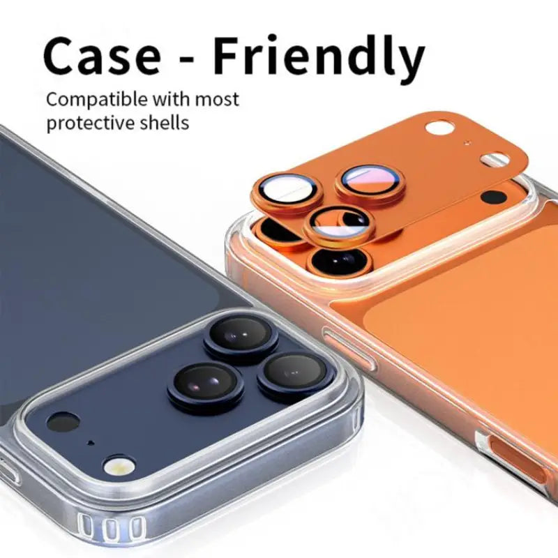 Scratch-resistant metal shield camera lens guard