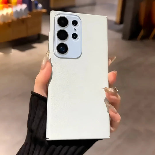 Prestige Leather Flip Case for Samsung with Glass Lens