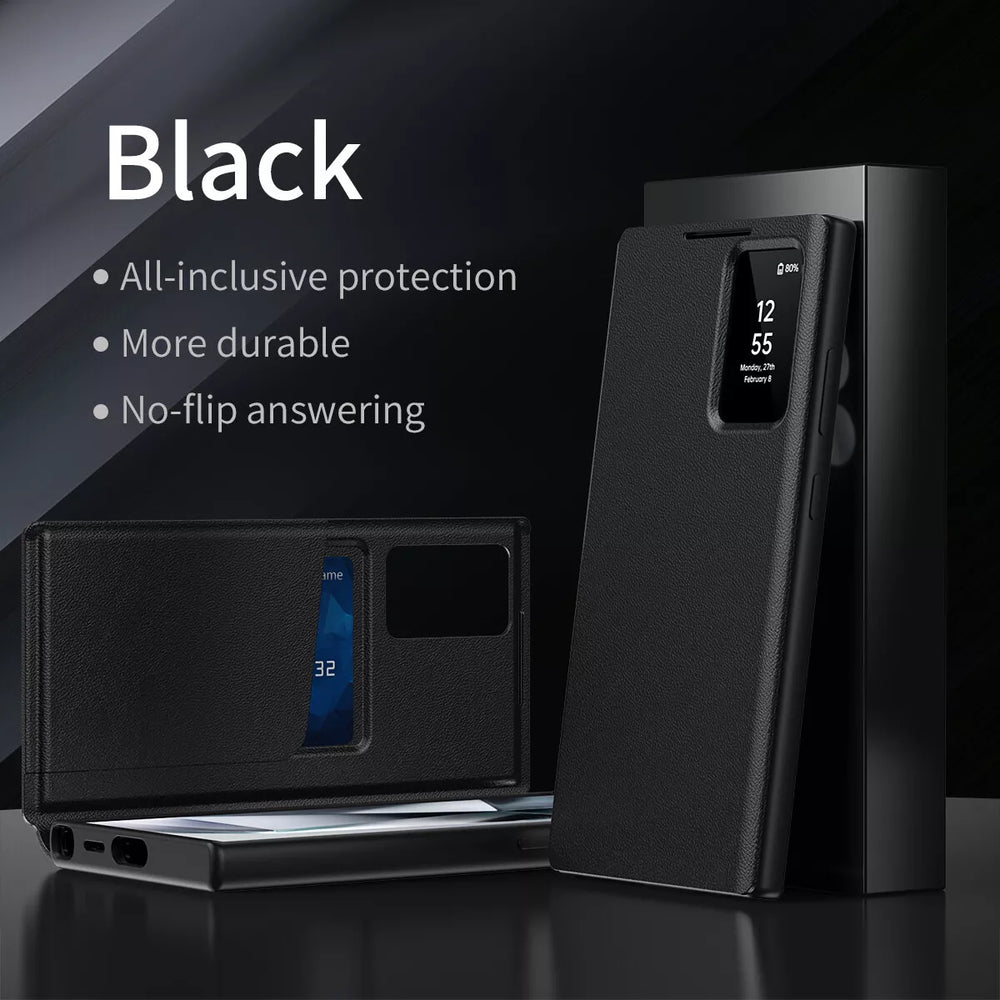 IC Smart View Wallet Flip Case- Black