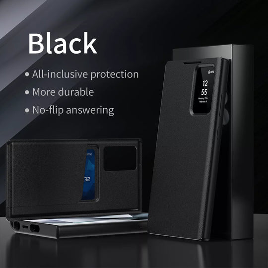 IC Smart View Wallet Flip Case- Black