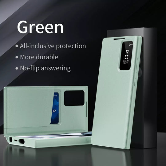 IC Smart View Wallet Flip Case- lite green