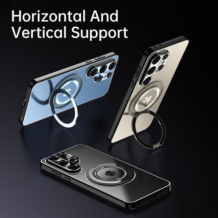 Frosted metal phone case with rotating stand