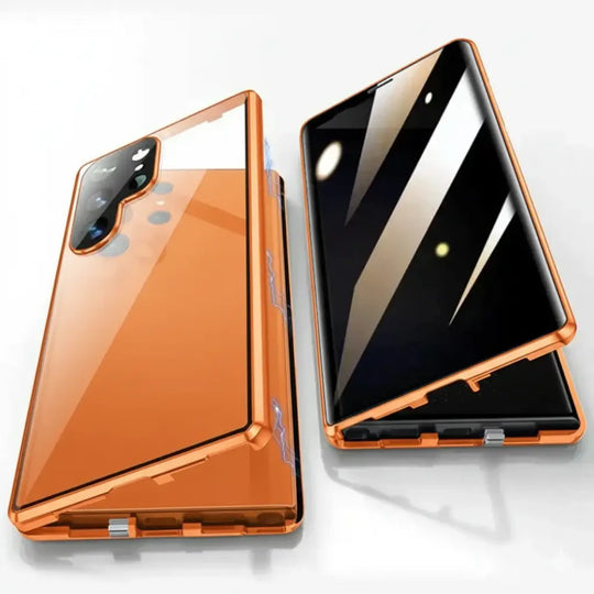 Galaxy S26 Ultra privacy shield magnetic glass case front view