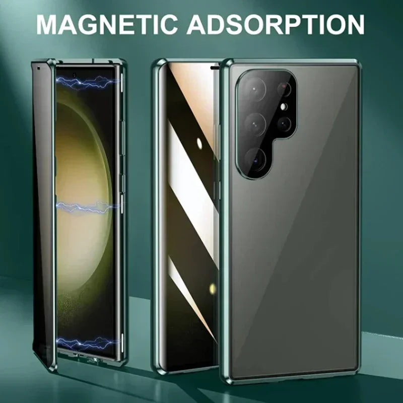 Samsung S26 Ultra magnetic glass case with built-in camera lens protector