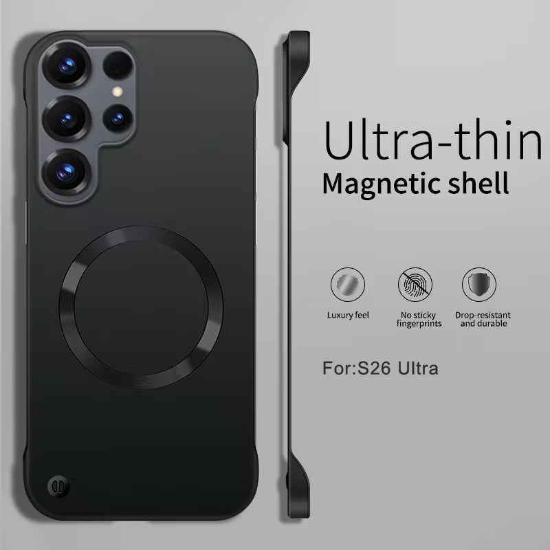 Galaxy S26 Ultra Slim Magnetic Shell Case - black