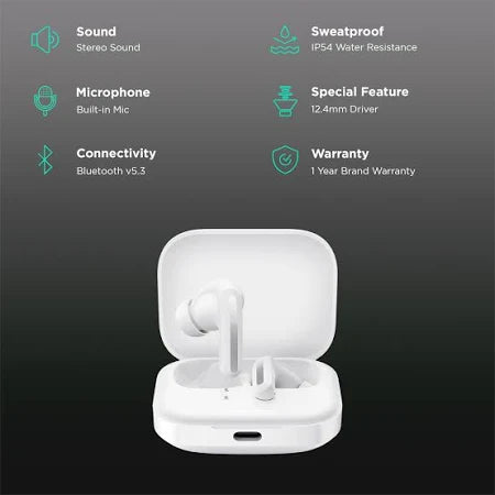 Redmi Buds 5 Bluetooth – 46dB Hybrid Noise Cancellation for Immersive Sound
