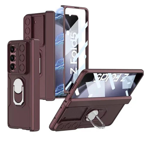 Samsung Galaxy Z Fold Rugged Protective Case with Ring Holder.