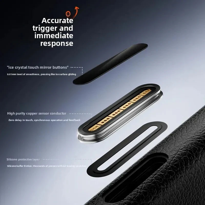 smart magnetic leather back cover with strong drop defense