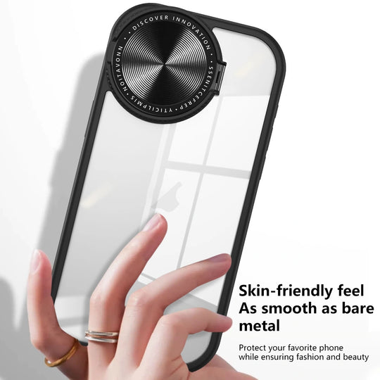 Acrylic Flip Round Lens Holder Case for iPhone.