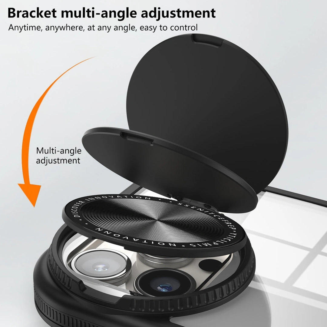 Acrylic Flip Round Lens Holder Case for iPhone.