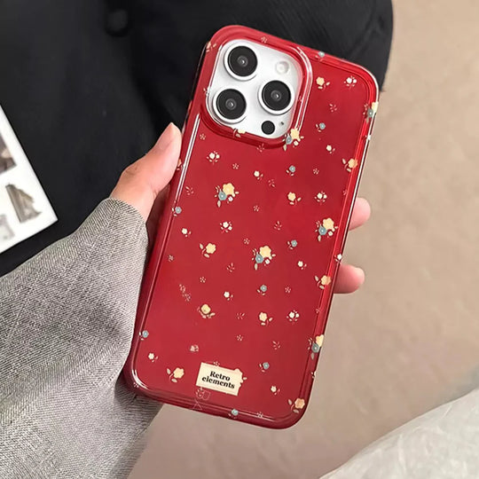 Scarlet Bloom – Elegant Flower iPhone Case