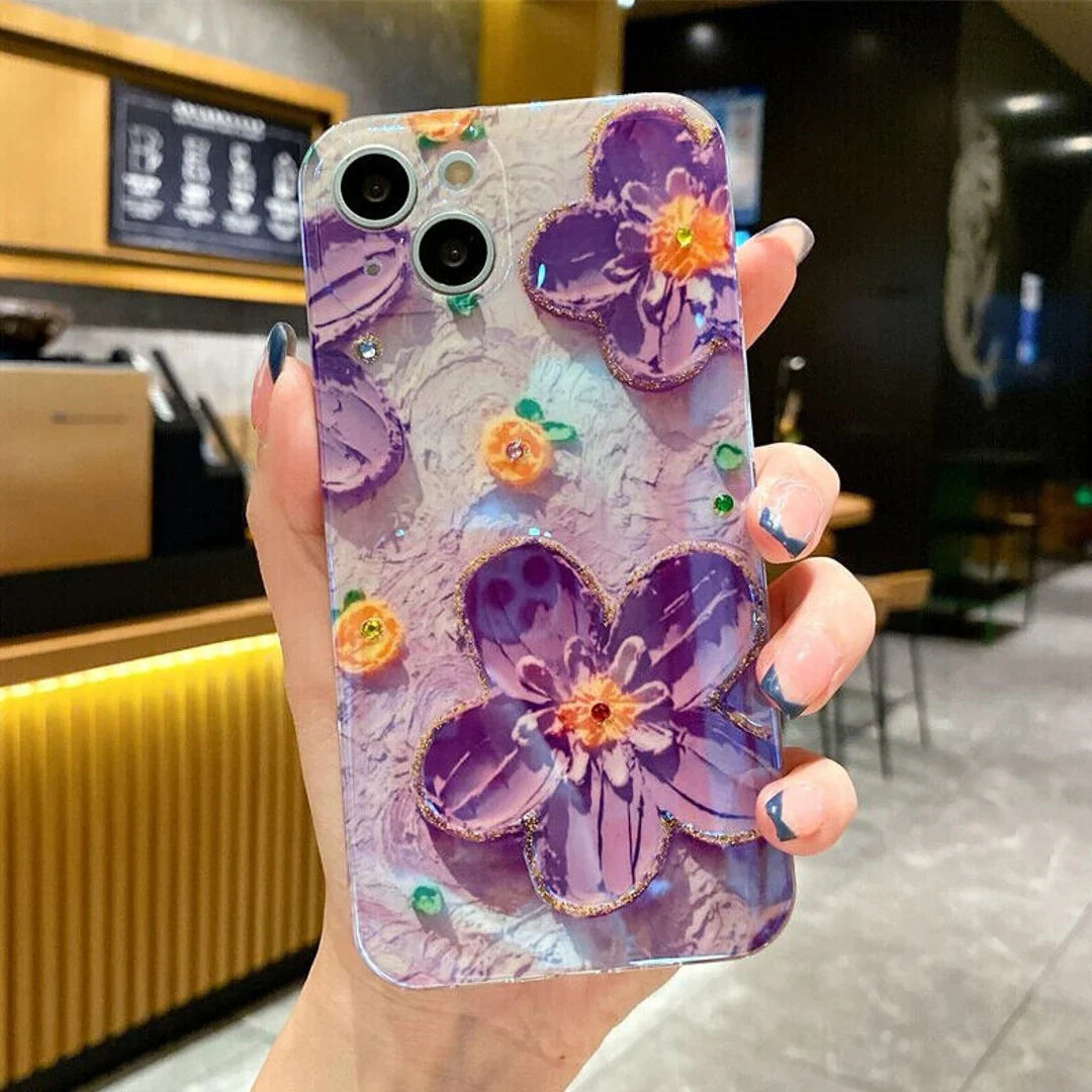 Blooming Beauty: Protective Phone Case with Daisy Design.