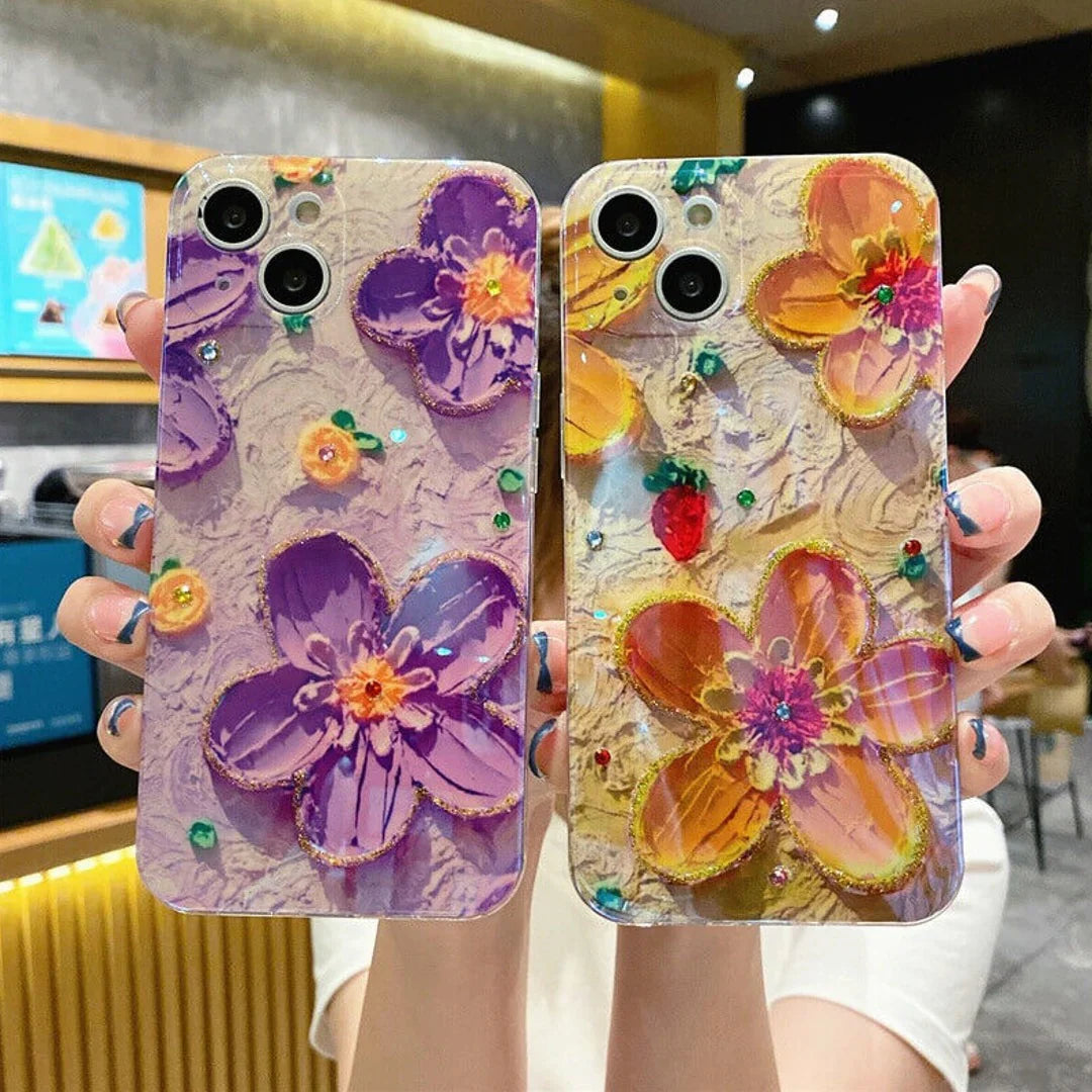 Blooming Beauty: Protective Phone Case with Daisy Design.