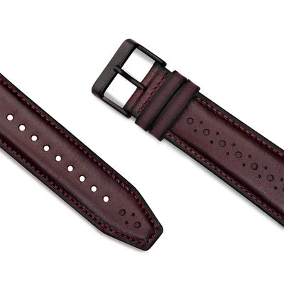 Classic Bordeaux Apple Watch Strap - Elegant Leather Band.