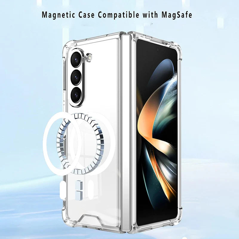 Galaxy Z Fold 6 Crystal Armor TPU MagSafe Case – Ultimate Anti-Knock Protection.