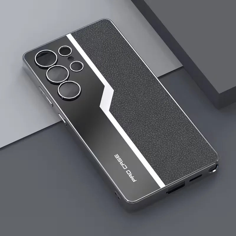 Luxury Electroplated Quilted Leather Mobile Case